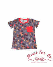 Load image into Gallery viewer, Monster Truck Mayhem Bamboo Pocket Tee for Kids | Monster Truck T-Shirt