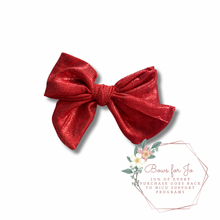 Load image into Gallery viewer, Red Sparkle Bow