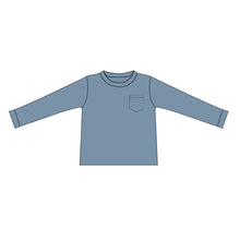 Load image into Gallery viewer, Denim Bamboo Pocket Tee for Kids | Soft Boutique Bamboo T-Shirt