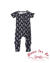 Load image into Gallery viewer, Static Shock Bamboo Convertible Zippy | Lightning Print Baby Sleeper