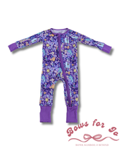 Load image into Gallery viewer, Tangled Blooms Bamboo Zippy | Floral Bamboo Baby Sleeper