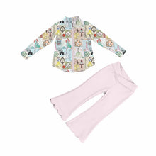 Load image into Gallery viewer, Princess Patch Girls Yoga Set | Princess Athletic Leggings Set