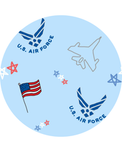 Load image into Gallery viewer, USAF Bamboo Ruffle Twirl Dress for Girls | Air Force Dress