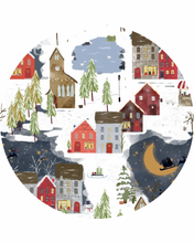 Load image into Gallery viewer, Christmas Village Bamboo Twirl Dress | Girls Christmas Dress