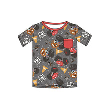 Load image into Gallery viewer, Monster Truck Mayhem Bamboo Pocket Tee for Kids | Monster Truck T-Shirt