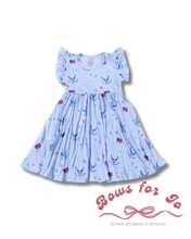 Load image into Gallery viewer, USAF Bamboo Ruffle Twirl Dress for Girls | Air Force Dress