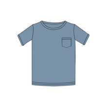 Load image into Gallery viewer, Denim Bamboo Pocket Tee for Kids | Soft Boutique Bamboo T-Shirt