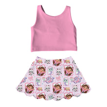 Load image into Gallery viewer, Kitty Besties Girls Athletic Set | Cat Print Activewear Outfit