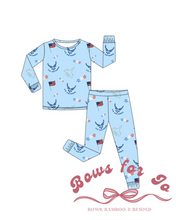 Load image into Gallery viewer, USAF Bamboo Two-Piece Pajama Set for Kids | Air Force Sleepwear