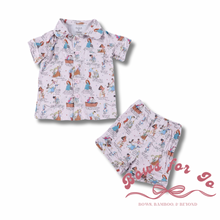 Load image into Gallery viewer, Princess Mash-Up Shorts Two Piece Kids Set
