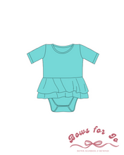 Load image into Gallery viewer, Teal Ruffle Bodysuit
