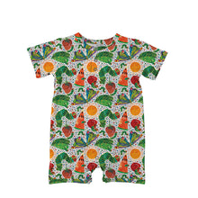 Load image into Gallery viewer, Hungry Little Learner Bamboo Snap Romper | Back to School Baby Outfit
