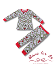 Load image into Gallery viewer, Sensational Six Christmas Bamboo Kids Two Piece Set
