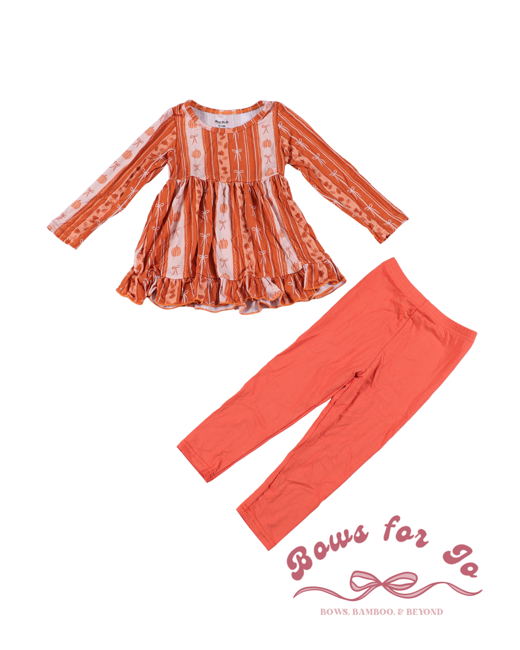 Fall in Line Bamboo Peplum and Leggings Set