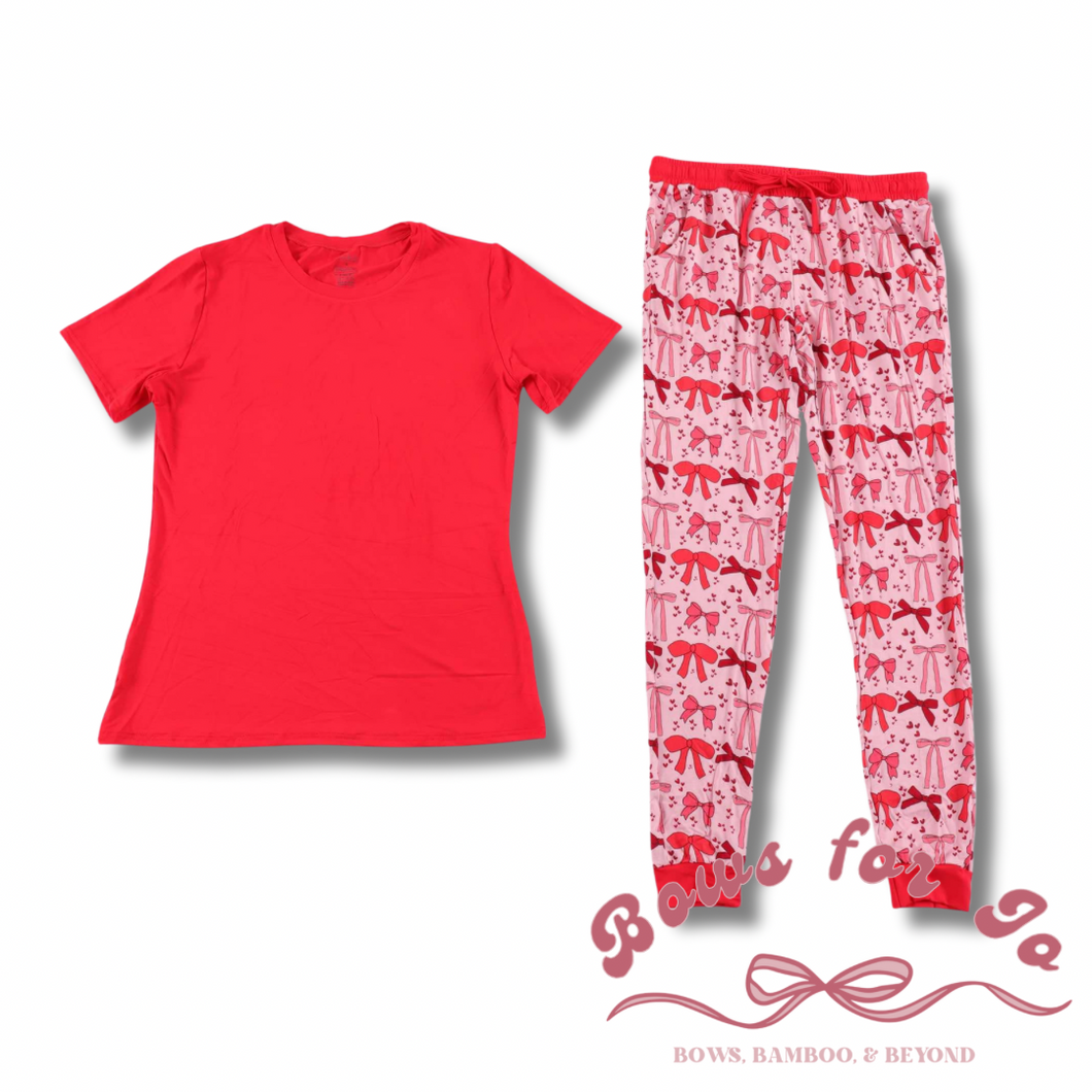 Cupid's Bows Bamboo Adult Jogger Set