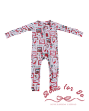 Load image into Gallery viewer, Stamps to Santa Bamboo Zippy
