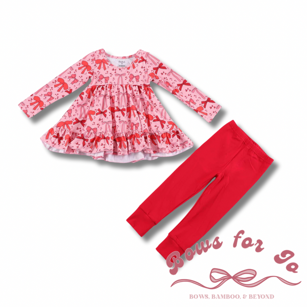 Cupid's Bows Peplum and Legging Set