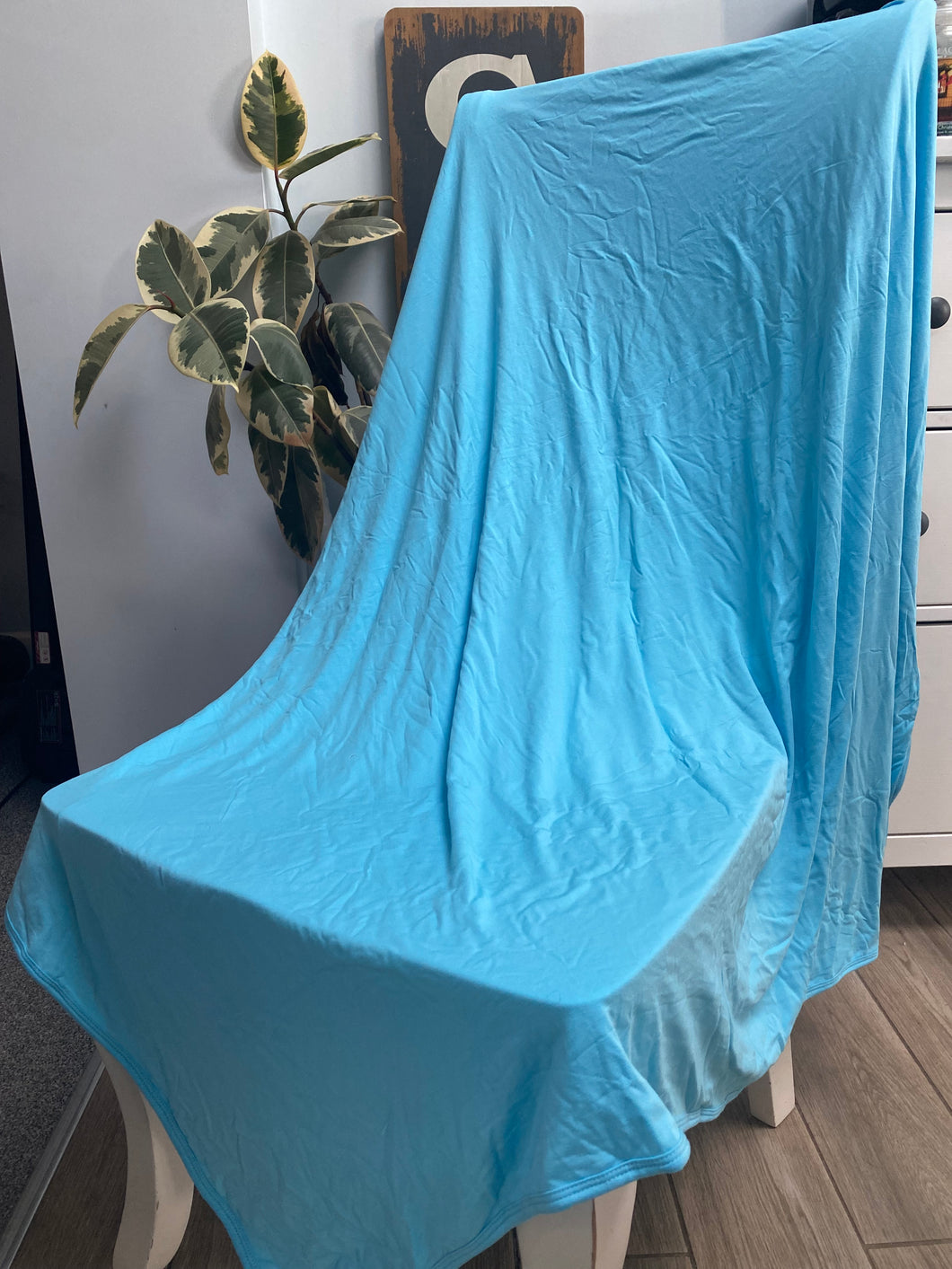 Cindy Blue Bamboo Blanket