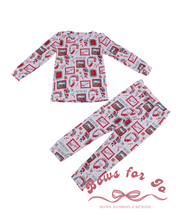Load image into Gallery viewer, Stamps to Santa Bamboo Kids Two Piece Set
