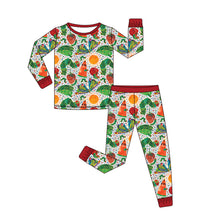 Load image into Gallery viewer, Hungry Little Learner Bamboo Two-Piece Pajama Set for Kids | Back to School Sleepwear

