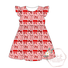 Load image into Gallery viewer, Cupid&#39;s Bows Ruffle Twirl Dress PREORDER- TAT 6-8 weeks before shipping
