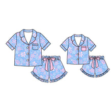 Load image into Gallery viewer, Blushing Blossoms Bamboo Two-Piece Pajama Set for Kids | Floral Sleepwear
