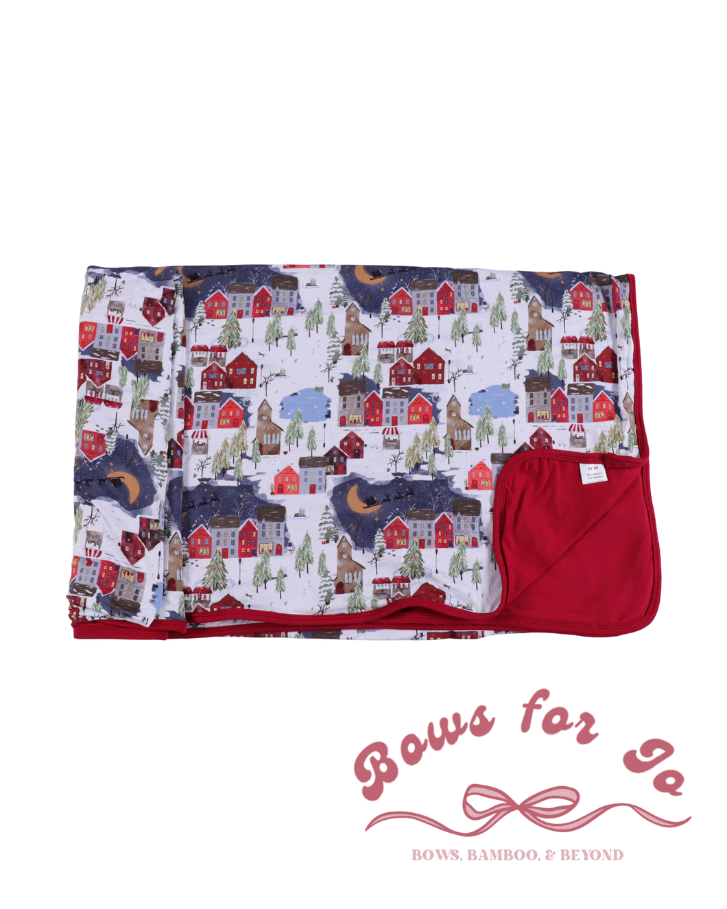 Christmas Village Bamboo Blanket