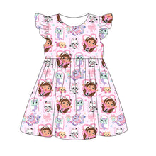 Load image into Gallery viewer, Kitty Besties Ruffle Twirl Dress
