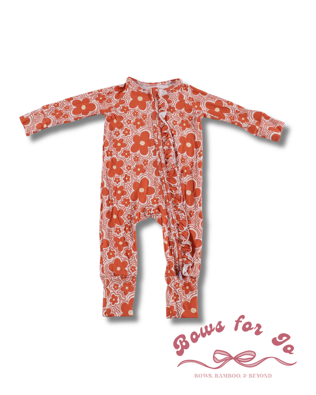 Groovy Blooms Bamboo Ruffle Zippy