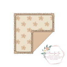 Load image into Gallery viewer, Beige Daisy Ruffle Bamboo Blanket PREORDER- TAT 6-8 weeks before shipping
