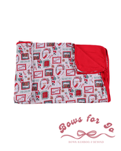 Load image into Gallery viewer, Stamps to Santa Bamboo Blanket
