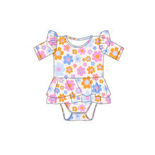 Load image into Gallery viewer, Daisy Daydream Bamboo Bodysuit Twirl Dress for Baby Girls | Floral Outfit
