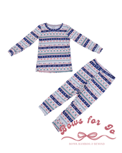 Load image into Gallery viewer, Fair Isle Bamboo Kids Two Piece Set
