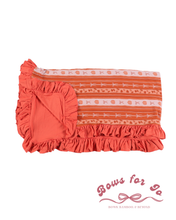 Load image into Gallery viewer, Fall in Line Bamboo Ruffle Blanket
