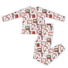 Load image into Gallery viewer, Stamps to Santa Bamboo Adult Jogger Set
