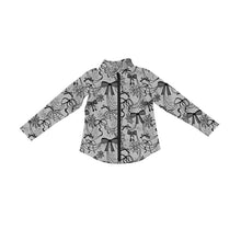Load image into Gallery viewer, Bewitched Bows Adult Yoga Zip-Up- PREORDER tat 8-10 weeks before shipping
