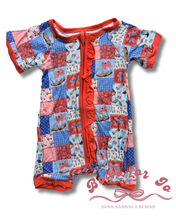 Load image into Gallery viewer, All American Darling Bamboo Zippy | Patriotic Baby Sleeper
