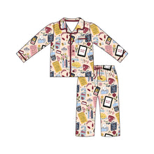 Load image into Gallery viewer, Bookworm Bliss Bamboo Pajama Set- PREORDER tat 8-10 weeks before shipping
