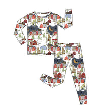 Load image into Gallery viewer, Christmas Village Bamboo Kids Two Piece Set
