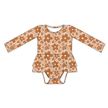 Load image into Gallery viewer, Groovy Blooms Bamboo Twirl Bodysuit Romper
