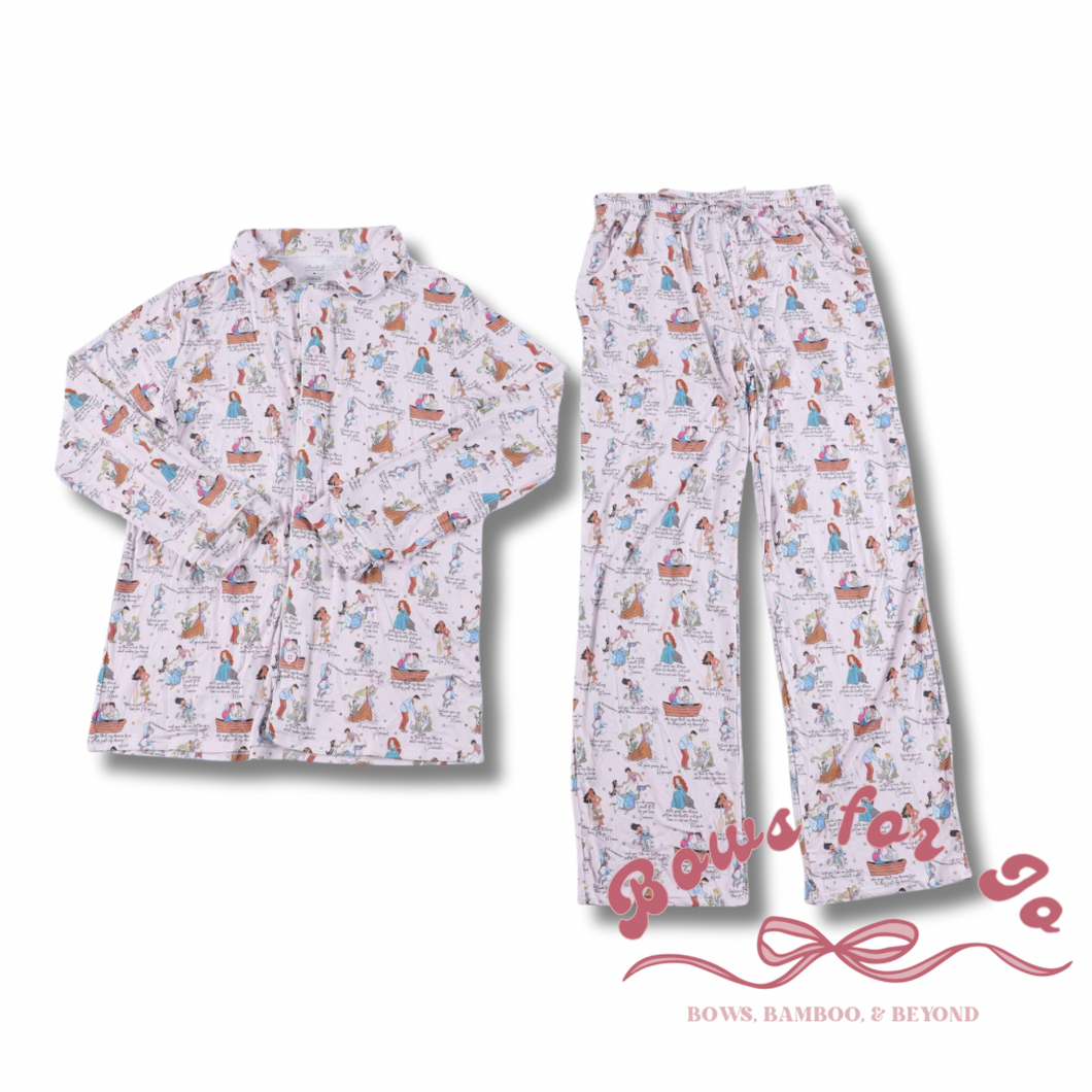 Princess Mash-Up Pants Two Piece Set Kids and Adult