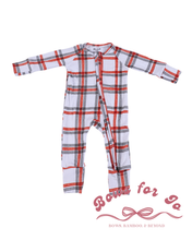 Load image into Gallery viewer, Winter Plaid Bamboo Zippy
