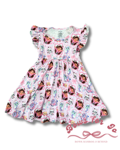 Load image into Gallery viewer, Kitty Besties Ruffle Twirl Dress
