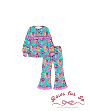 Load image into Gallery viewer, Once Upon a Bestie Ruffle Bamboo Pant Set PREORDER- TAT 8-10 weeks before shipping
