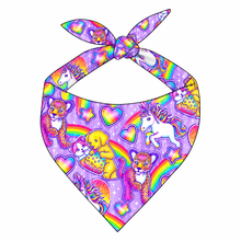 Load image into Gallery viewer, Rainbow Rewind Bamboo Pet Bandana- PREORDER 8-10 week TAT
