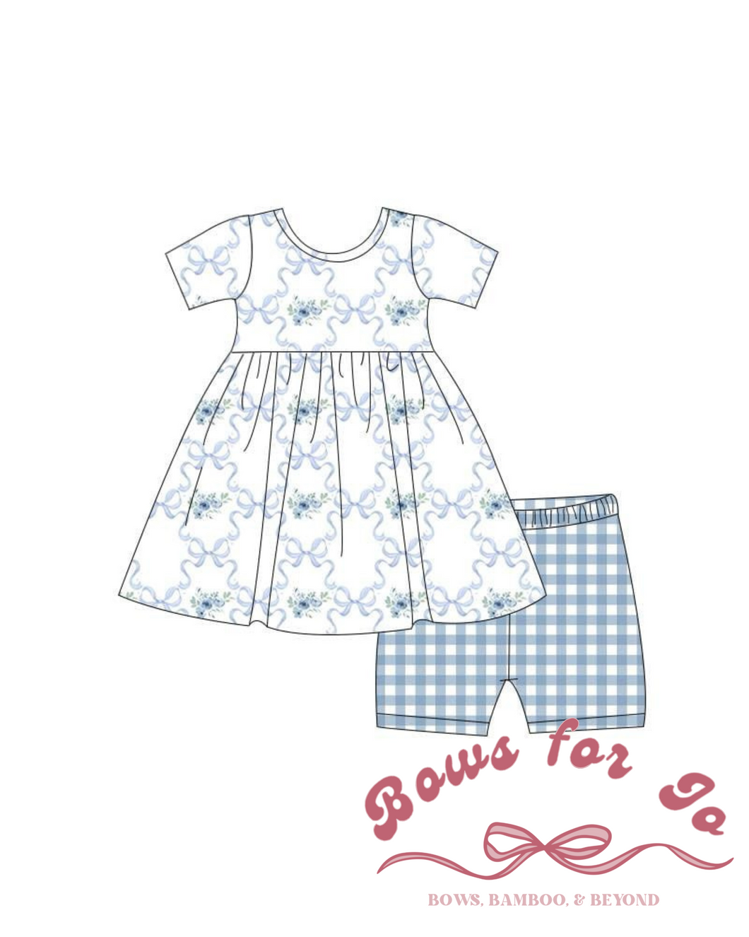 Spring Floral Bamboo Peplum and Shorts Set PREORDER- TAT 6-8 weeks before shipping