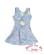 Load image into Gallery viewer, Blushing Blossoms Girls Athletic Dress | Floral Performance Dress
