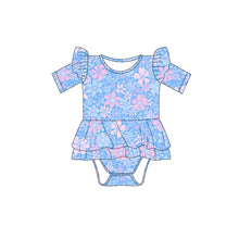 Load image into Gallery viewer, Blushing Blossoms Bamboo Bodysuit Twirl Dress for Baby Girls | Floral Outfit
