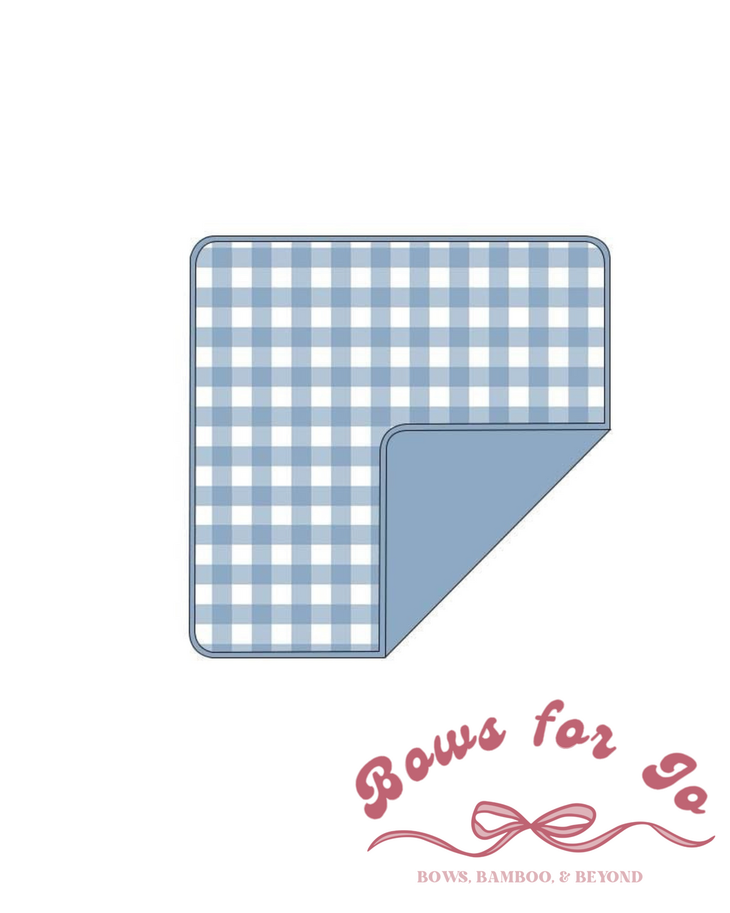 Blue Slate Gingham Bamboo Blanket PREORDER- TAT 6-8 weeks before shipping