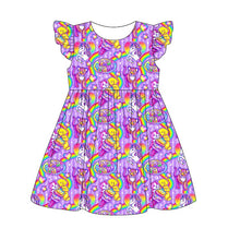 Load image into Gallery viewer, Rainbow Rewind Bamboo Twirl Dress PREORDER- TAT 8-10 weeks before shipping

